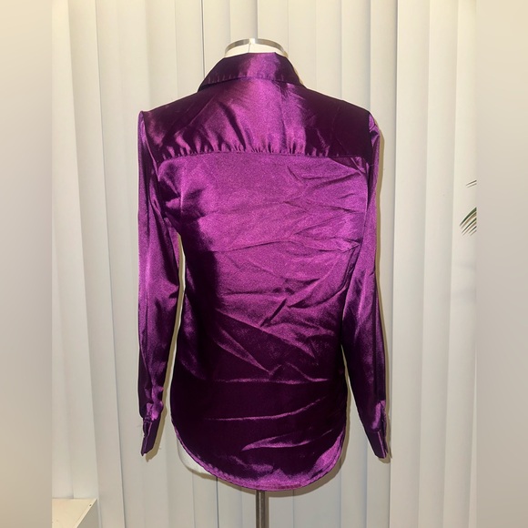 Satin Purple Blouse ☔️ - Picture 2 of 4